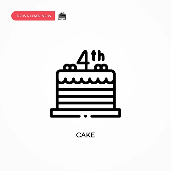 Cake Vectoricoon Moderne Eenvoudige Platte Vectorillustratie Voor Website Mobiele App — Stockvector