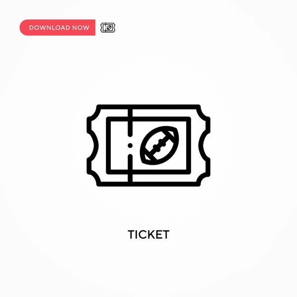 Ícone Vetor Ticket Ilustração Vetorial Plana Moderna Simples Para Web — Vetor de Stock