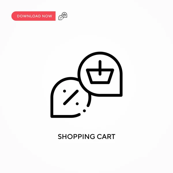 Carrinho Compras Vetor Ícone Ilustração Vetorial Plana Moderna Simples Para — Vetor de Stock