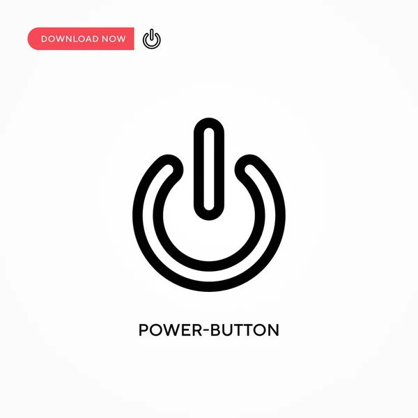 Power Taste Vektor Symbol Moderne Einfache Flache Vektordarstellung Für Website — Stockvektor