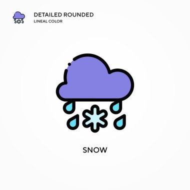 Kar vektörü simgesi. Modern vektör illüstrasyon kavramları. Düzenlemesi ve kişiselleştirmesi kolay.