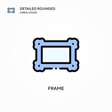 Çerçeve vektör simgesi. Modern vektör illüstrasyon kavramları. Düzenlemesi ve kişiselleştirmesi kolay.