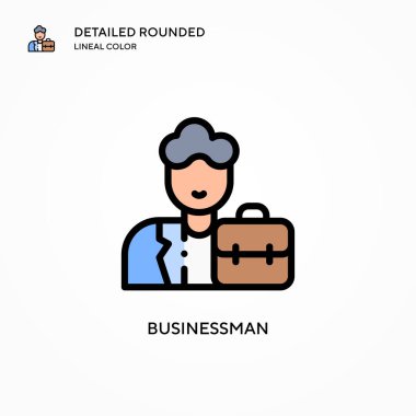 İş adamı vektör simgesi. Modern vektör illüstrasyon kavramları. Düzenlemesi ve kişiselleştirmesi kolay.