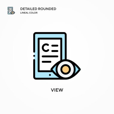 Vektör simgesini göster. Modern vektör illüstrasyon kavramları. Düzenlemesi ve kişiselleştirmesi kolay.