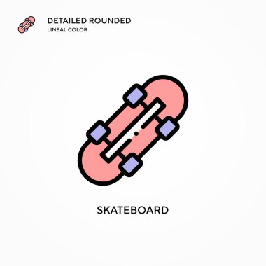 Kaykay vektör simgesi. Modern vektör illüstrasyon kavramları. Düzenlemesi ve kişiselleştirmesi kolay.