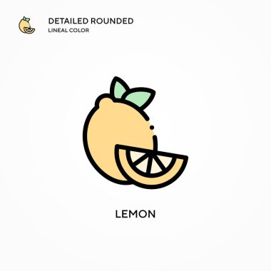 Limon vektör simgesi. Modern vektör illüstrasyon kavramları. Düzenlemesi ve kişiselleştirmesi kolay.