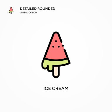 Dondurma vektör simgesi. Modern vektör illüstrasyon kavramları. Düzenlemesi ve kişiselleştirmesi kolay.