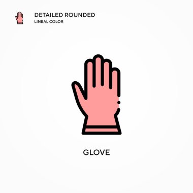 Eldiven vektör simgesi. Modern vektör illüstrasyon kavramları. Düzenlemesi ve kişiselleştirmesi kolay.