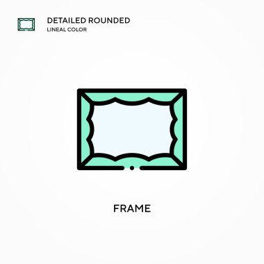 Çerçeve vektör simgesi. Modern vektör illüstrasyon kavramları. Düzenlemesi ve kişiselleştirmesi kolay.