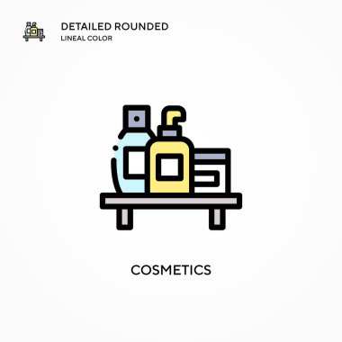 Kozmetik vektör simgesi. Modern vektör illüstrasyon kavramları. Düzenlemesi ve kişiselleştirmesi kolay.