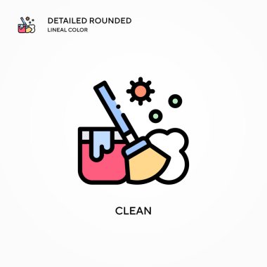 Temiz vektör simgesi. Modern vektör illüstrasyon kavramları. Düzenlemesi ve kişiselleştirmesi kolay.