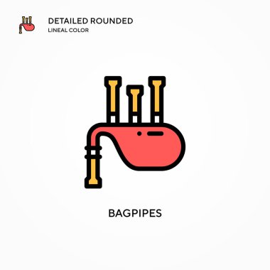 Gayda vektör simgesi. Modern vektör illüstrasyon kavramları. Düzenlemesi ve kişiselleştirmesi kolay.