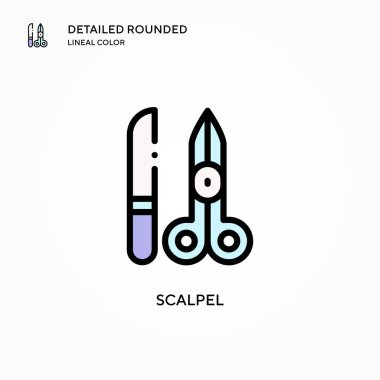 Neşter vektör simgesi. Modern vektör illüstrasyon kavramları. Düzenlemesi ve kişiselleştirmesi kolay.