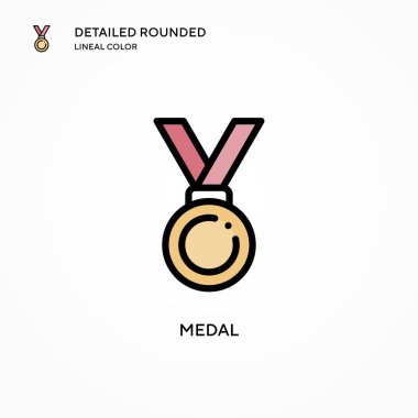 Madalya vektör simgesi. Modern vektör illüstrasyon kavramları. Düzenlemesi ve kişiselleştirmesi kolay.