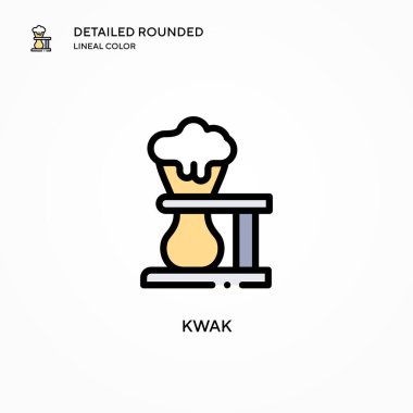 Kwak vektör simgesi. Modern vektör illüstrasyon kavramları. Düzenlemesi ve kişiselleştirmesi kolay.