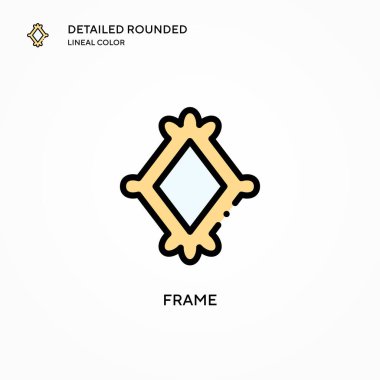 Çerçeve vektör simgesi. Modern vektör illüstrasyon kavramları. Düzenlemesi ve kişiselleştirmesi kolay.