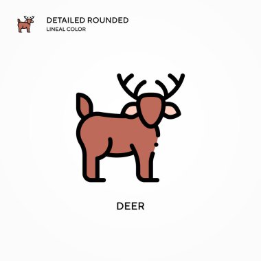 Geyik vektör simgesi. Modern vektör illüstrasyon kavramları. Düzenlemesi ve kişiselleştirmesi kolay.