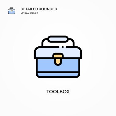 Araç kutusu vektör simgesi. Modern vektör illüstrasyon kavramları. Düzenlemesi ve kişiselleştirmesi kolay.