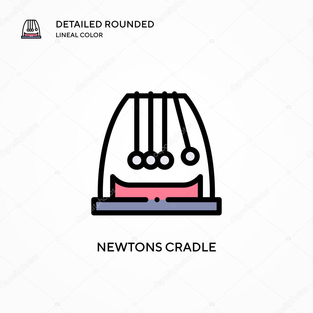 Newtons cradle vector icon. Modern vector illustration concepts. Easy to edit and customize.