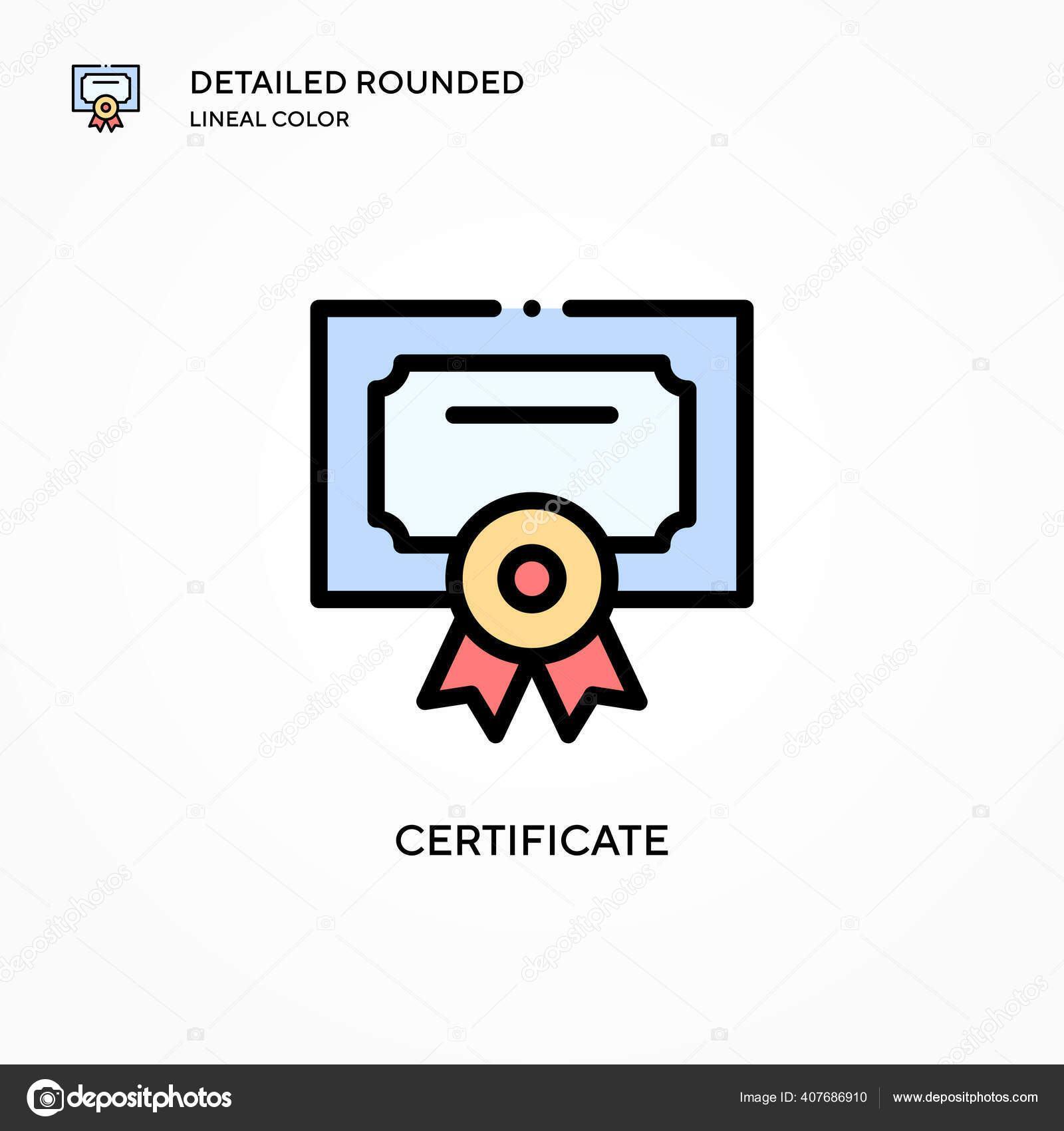 Ikon Vektor Sertifikat Konsep Gambar Vektor Modern Mudah Untuk Mengedit Stok Vektor C Edifier 407686910