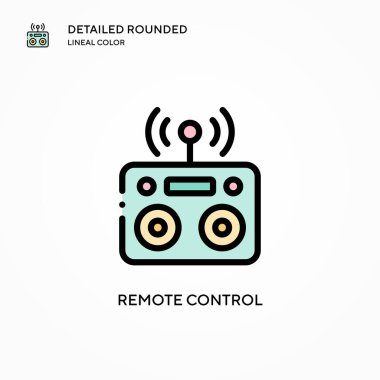 Uzaktan kumanda vektör simgesi. Modern vektör illüstrasyon kavramları. Düzenlemesi ve kişiselleştirmesi kolay.
