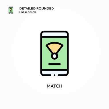 Vektör simgesini eşleştir. Modern vektör illüstrasyon kavramları. Düzenlemesi ve kişiselleştirmesi kolay.