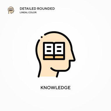 Bilgi vektör simgesi. Modern vektör illüstrasyon kavramları. Düzenlemesi ve kişiselleştirmesi kolay.