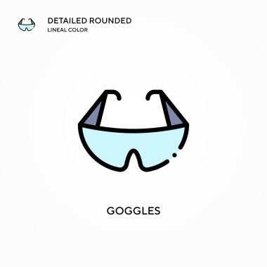 Gözlük vektör simgesi. Modern vektör illüstrasyon kavramları. Düzenlemesi ve kişiselleştirmesi kolay.