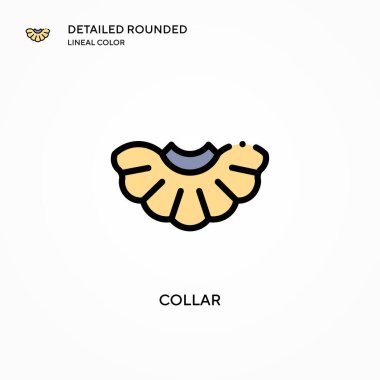 Yaka vektör simgesi. Modern vektör illüstrasyon kavramları. Düzenlemesi ve kişiselleştirmesi kolay.
