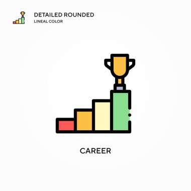Kariyer vektör simgesi. Modern vektör illüstrasyon kavramları. Düzenlemesi ve kişiselleştirmesi kolay.