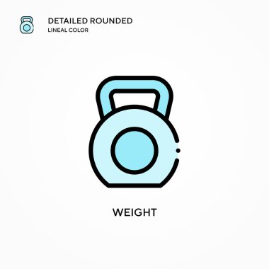 Ağırlık vektör simgesi. Modern vektör illüstrasyon kavramları. Düzenlemesi ve kişiselleştirmesi kolay.