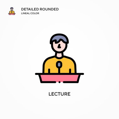 Ders vektör simgesi. Modern vektör illüstrasyon kavramları. Düzenlemesi ve kişiselleştirmesi kolay.