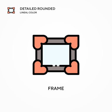 Çerçeve vektör simgesi. Modern vektör illüstrasyon kavramları. Düzenlemesi ve kişiselleştirmesi kolay.