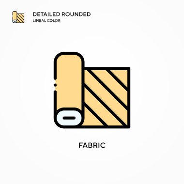 Kumaş vektör simgesi. Modern vektör illüstrasyon kavramları. Düzenlemesi ve kişiselleştirmesi kolay.