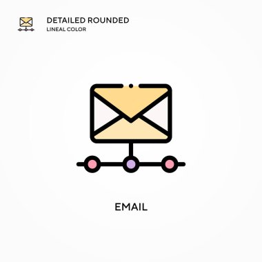 E- posta vektör simgesi. Modern vektör illüstrasyon kavramları. Düzenlemesi ve kişiselleştirmesi kolay.
