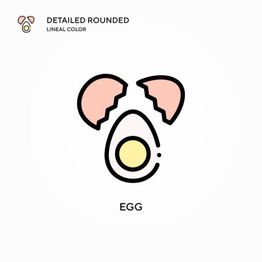 Yumurta vektör simgesi. Modern vektör illüstrasyon kavramları. Düzenlemesi ve kişiselleştirmesi kolay.