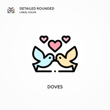 Güvercin vektör simgesi. Modern vektör illüstrasyon kavramları. Düzenlemesi ve kişiselleştirmesi kolay.