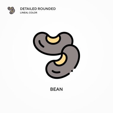 Fasulye vektör simgesi. Modern vektör illüstrasyon kavramları. Düzenlemesi ve kişiselleştirmesi kolay.