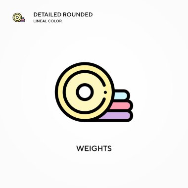Ağırlık vektör simgesi. Modern vektör illüstrasyon kavramları. Düzenlemesi ve kişiselleştirmesi kolay.