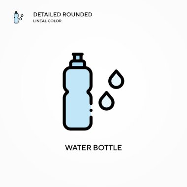 Su şişesi vektör simgesi. Modern vektör illüstrasyon kavramları. Düzenlemesi ve kişiselleştirmesi kolay.