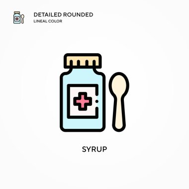 Şurup vektör simgesi. Modern vektör illüstrasyon kavramları. Düzenlemesi ve kişiselleştirmesi kolay.