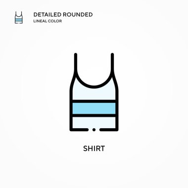Gömlek vektör simgesi. Modern vektör illüstrasyon kavramları. Düzenlemesi ve kişiselleştirmesi kolay.