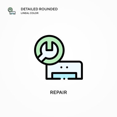 Vektör simgesini onar. Modern vektör illüstrasyon kavramları. Düzenlemesi ve kişiselleştirmesi kolay.