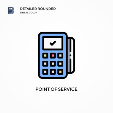 Servis vektör simgesi noktası. Modern vektör illüstrasyon kavramları. Düzenlemesi ve kişiselleştirmesi kolay.