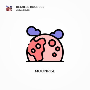 Ay doğumu vektör simgesi. Modern vektör illüstrasyon kavramları. Düzenlemesi ve kişiselleştirmesi kolay.