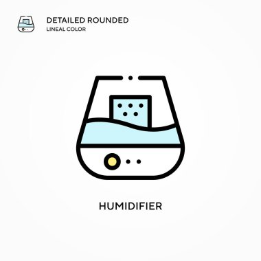 Nemlendirici vektör simgesi. Modern vektör illüstrasyon kavramları. Düzenlemesi ve kişiselleştirmesi kolay.