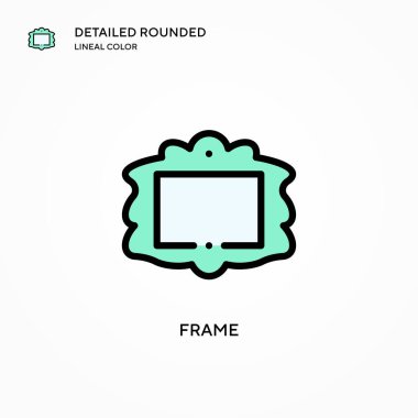 Çerçeve vektör simgesi. Modern vektör illüstrasyon kavramları. Düzenlemesi ve kişiselleştirmesi kolay.