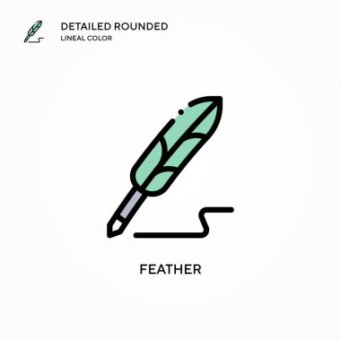 Tüylü vektör simgesi. Modern vektör illüstrasyon kavramları. Düzenlemesi ve kişiselleştirmesi kolay.