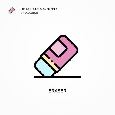 Silgi vektör simgesi. Modern vektör illüstrasyon kavramları. Düzenlemesi ve kişiselleştirmesi kolay.