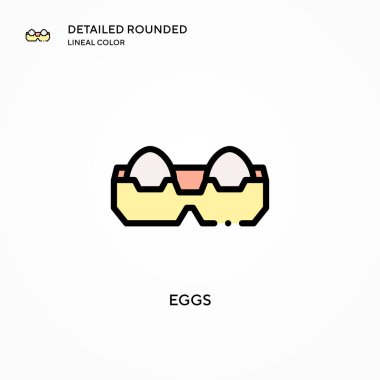 Yumurta vektör simgesi. Modern vektör illüstrasyon kavramları. Düzenlemesi ve kişiselleştirmesi kolay.